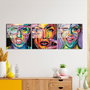 Wallity Cuadro Decorativo de Vidrio Templado Multicolor 50 x 50 cm